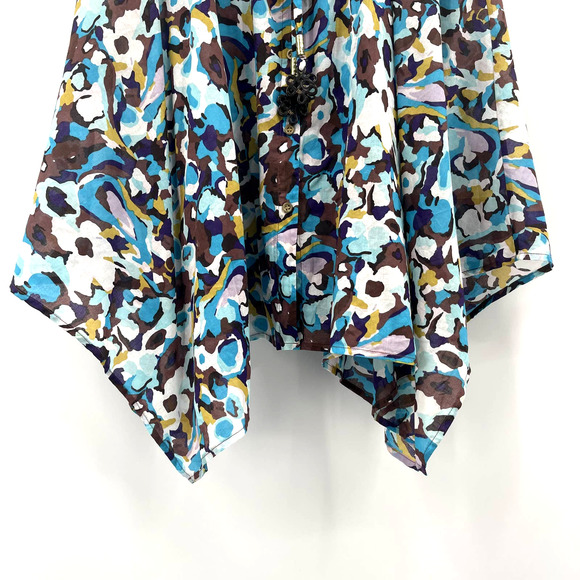 Diane von Furstenberg Marina Dress Size Small Swim Cover Up Tunic Blue White - Picture 6 of 16